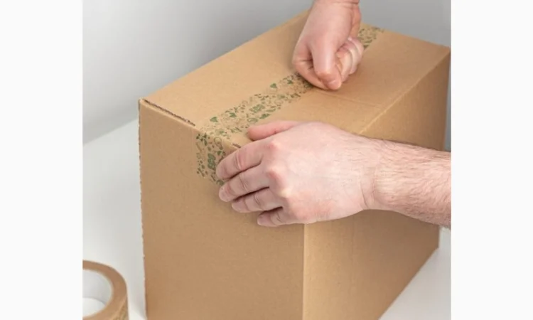 Бумажный крафт скотч с логотипом ECO 48 мм х 50 м, Viskom - фото № 12