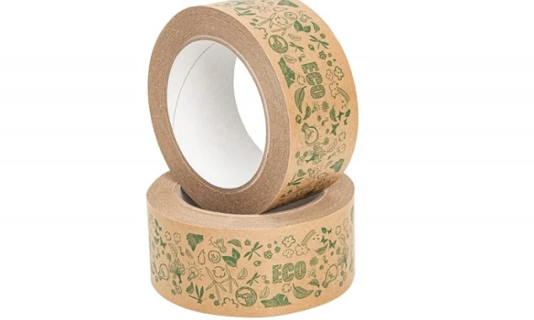 Бумажный крафт скотч с логотипом ECO 48 мм х 50 м, Viskom - фото № 2