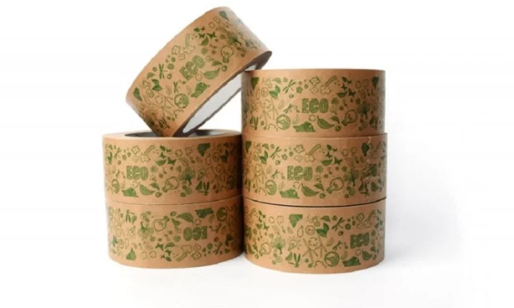 Бумажный крафт скотч с логотипом ECO 48 мм х 50 м, Viskom - фото № 6