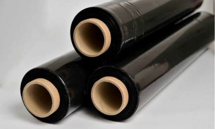 Черная Стрейч пленка 20 мкм 500 мм х 200 м в продаже - фото № 1