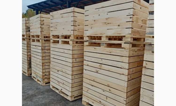 Продам євроконтейнера деревяні для яблук - фото № 1