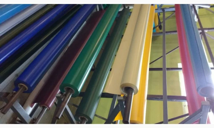 Ткань ПВХ для тентов на прицепы. Цвет - любой. 450-630-650D - фото № 1