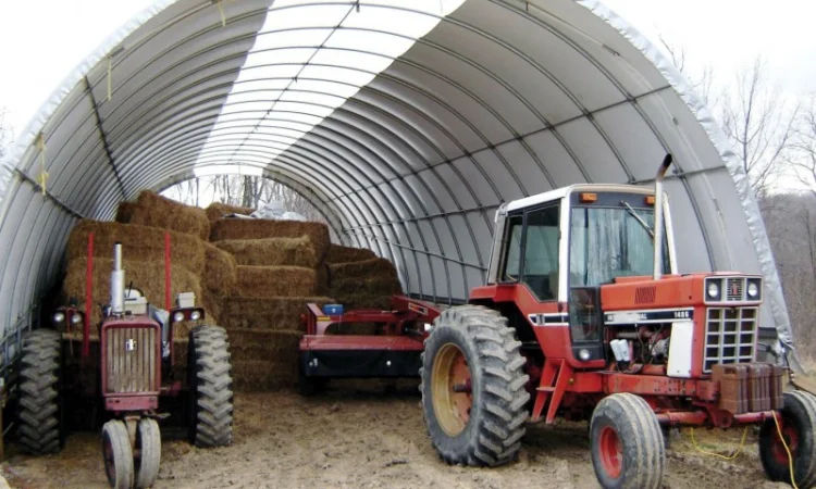 Тенты для накрытия сена, зерна на складах и открытых площадках, для техники, тракторов - фото № 6