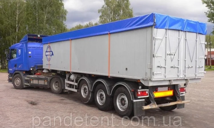 Тент накидка на камаз зерновоз 3, 1х7м из пвх ткани с люверсами(кольцами) - фото № 7