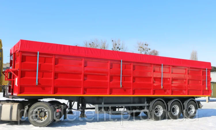 Тент ПВХ на зерновоз, самосвал, контейнер под трубу из ткани ПВХ по лучшей цене - фото № 4