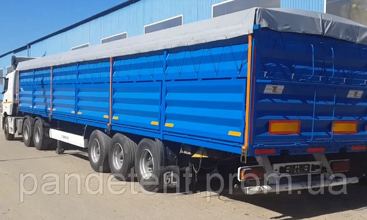 Тент ПВХ на полуприцеп зерновоз, самосвал, контейнер из ткани ПВХ с бесплатной доставкой - фото № 1