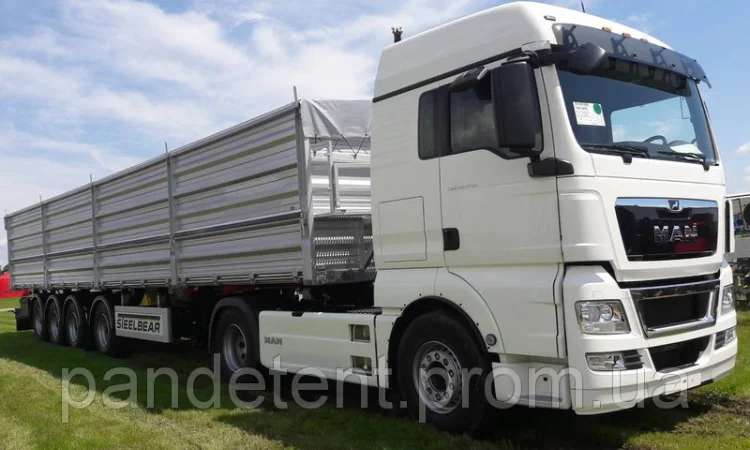 Тент ПВХ на полуприцеп зерновоз, самосвал, контейнер из ткани ПВХ с бесплатной доставкой - фото № 7