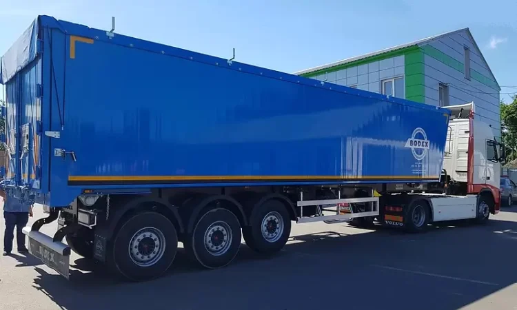 Тент ПВХ на полуприцеп зерновоз, самосвал, контейнер из ткани ПВХ с бесплатной доставкой - фото № 8