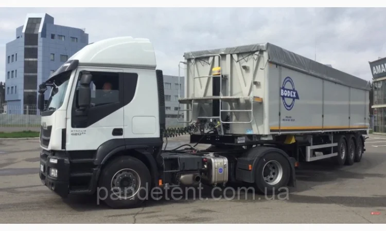 Тент ПВХ 110грн/м2 БЕЗ ПРЕДОПЛАТЫ на полуприцеп зерновоз под заказ - фото № 1