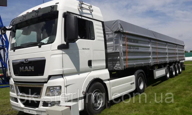 Тент ПВХ под заказ на зерновоз, самосвал, полуприцеп-ткань ПВХ Германия - фото № 1