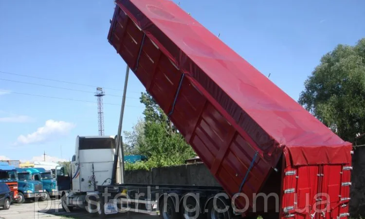 Тент ПВХ на полуприцеп-щебневоз, самосвал, зерновоз из бельгийской ткани ПВХ - фото № 4