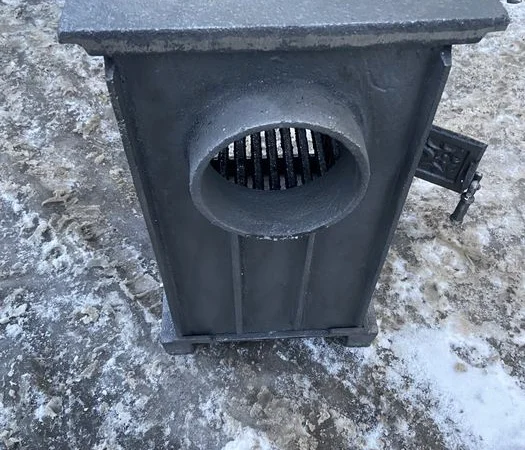 Пічка буржуйка піч чавунна чугунна топка камін для дому дачі сто в дім - фото № 4