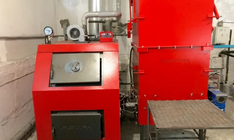 Автоматический котёл Ретро 3М BIO 100 КВТс бункером 1, 5 м³ - фото № 3