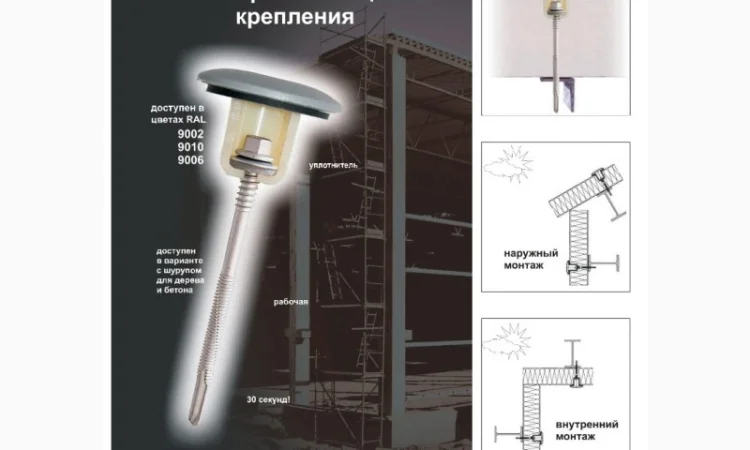 Термоізоляційне кріплення LAX з ПВХ для монтажу сендвіч-панелей - фото № 1