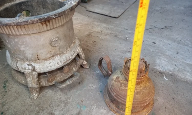 Старинная антикварная керосиновая лампа - фото № 5