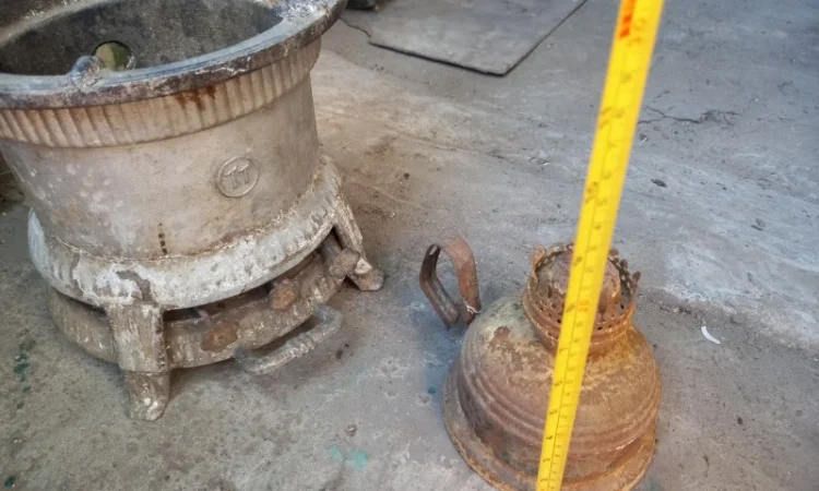 Старинная антикварная керосиновая лампа - фото № 6