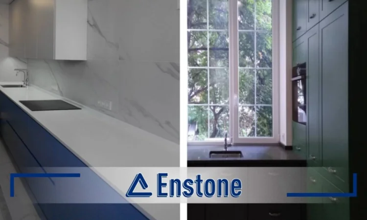 Столешница для кухни из искусственного камня. Кухонная столешница на заказ акриловая - фото № 3