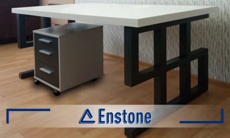 Столешница из искусственного камня для письменных столов на заказ - фото № 3