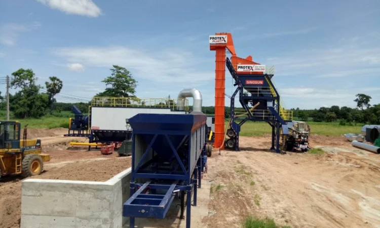 Мобильный асфальтный завод Sinosun CAP20 - производительность 20 т/ч - фото № 3