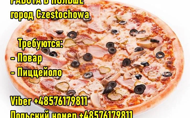 Польша. Czestochowa. Требуется Пиццеойоло и Повар - фото № 1