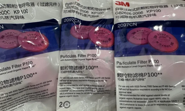 Респираторная маска 3М 7502 с фильтрами 6001 - фото № 4