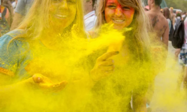 Краска Гулал, Холи, Желтая, опт и розница, Фарба Холи - фото № 1