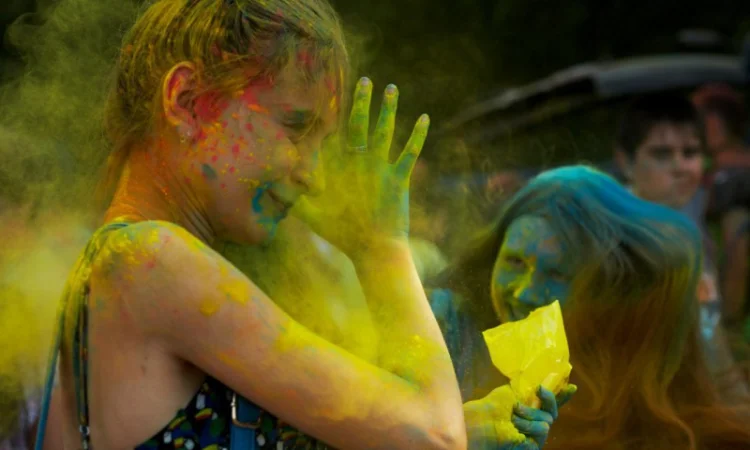 Краска Гулал, Холи, Желтая, опт и розница, Фарба Холи - фото № 2