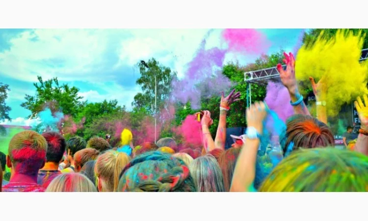 Краска Холи, Бирюзовая, опт и розница, Фарба Холі - фото № 6