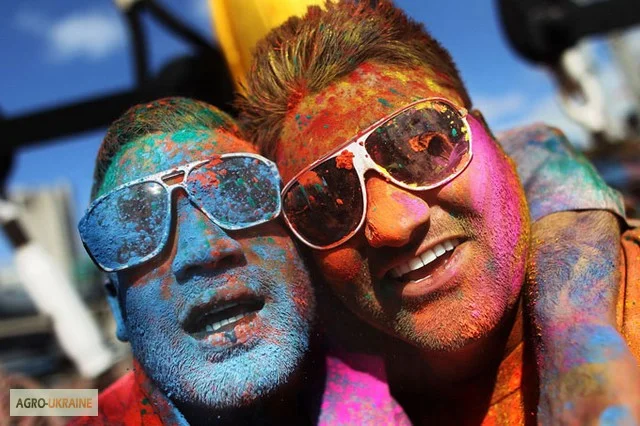 Краска Холи, Бирюзовая, опт и розница, Фарба Холі - фото № 2