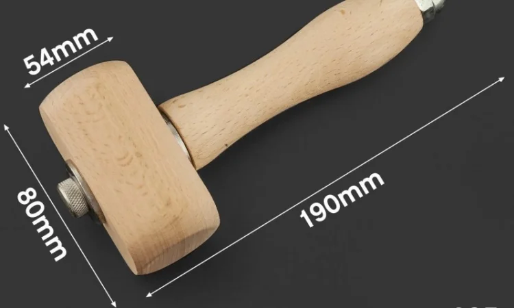 Молоток деревянный колотушка для работы с кожей - фото № 1