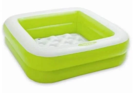 Детский надувной бассейн Intex 85х85х23 см, зеленый - фото № 1