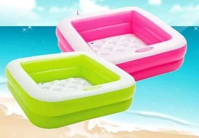 Детский надувной бассейн Intex 85х85х23 см, зеленый - фото № 2