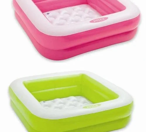 Детский надувной бассейн Intex 85х85х23 см, зеленый - фото № 3