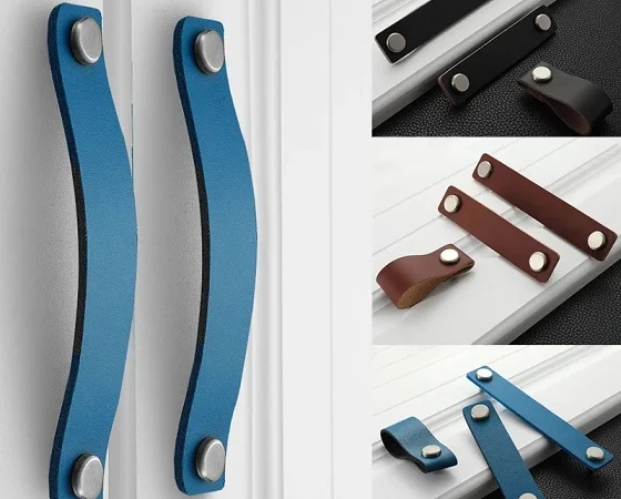 Ручка для меблів з натуральної шкіри Полоса - фото № 1