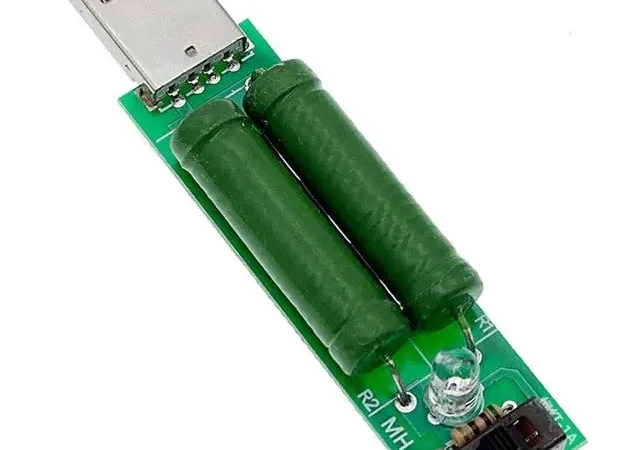 USB 1А/2А навантаження, вилка навантаження, Резистор навантаження, для тестера - фото № 1