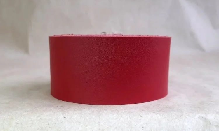Заготовки для ремней красная, полоска из натуральной кожи - фото № 4