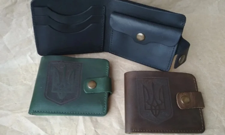 Шкірняий гаманець з Тризубом, гаманець з зображенням Тризуба - фото № 2