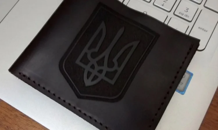 Шкіряний гаманець "Square" унісекс шкіряний гаманець унісекс, гаманець ручної роботи - фото № 3