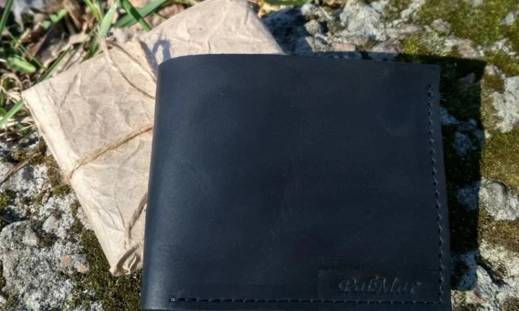 Шкіряний гаманець "Square" унісекс шкіряний гаманець унісекс, гаманець ручної роботи - фото № 5