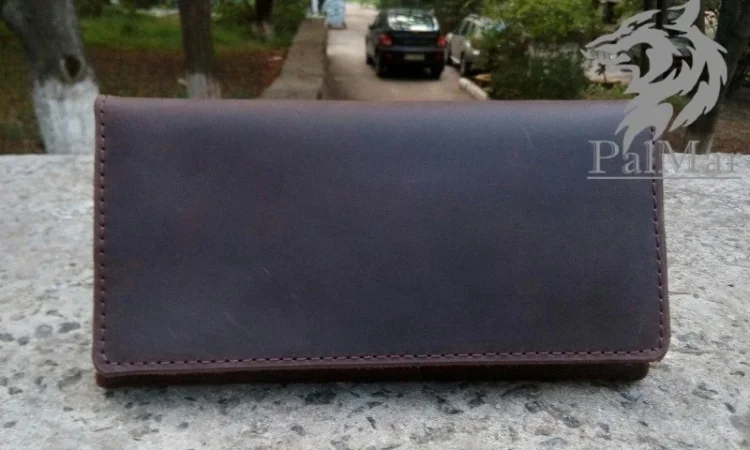 Кожаное портмоне "Mesh2" ручной работы - фото № 1