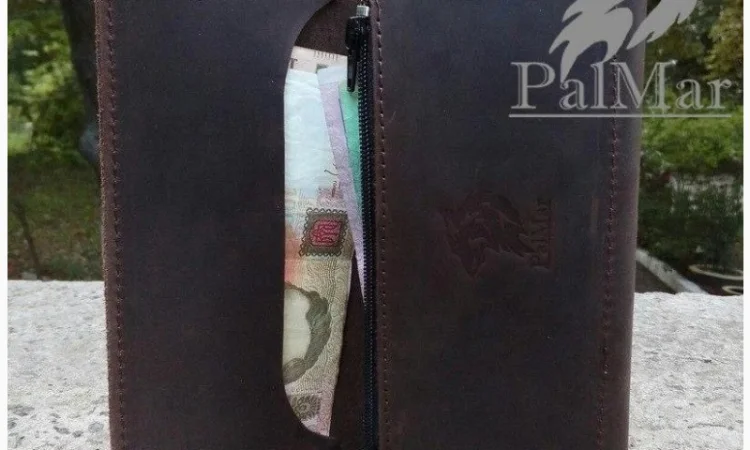 Кожаное портмоне "Mesh2" ручной работы - фото № 2