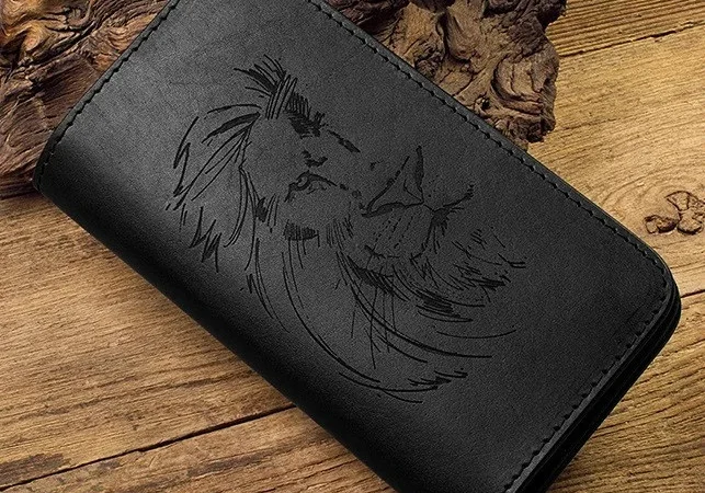 Кожаное портмоне "Mesh2" ручной работы - фото № 4