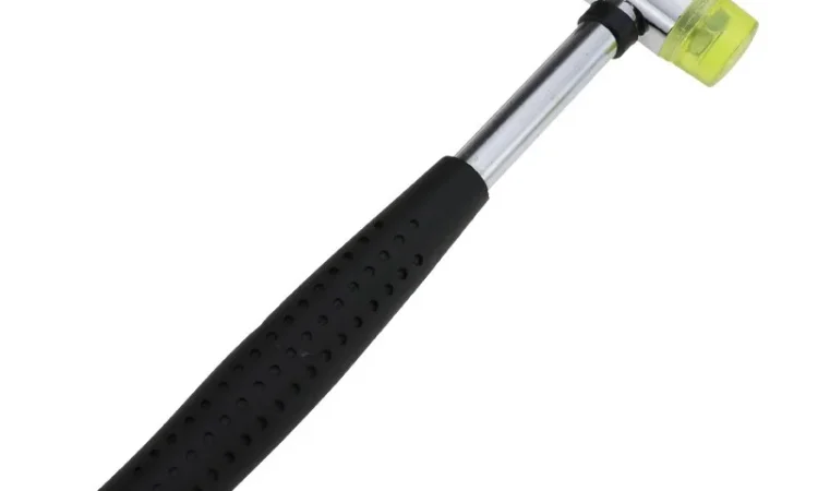 Молоток для установки фурнитуры со сменным насадками, прорезиненный - фото № 2