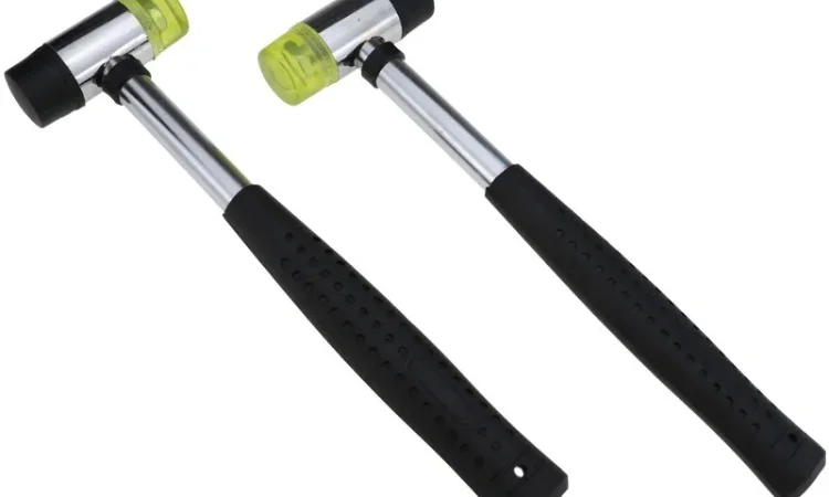 Молоток для установки фурнитуры со сменным насадками, прорезиненный - фото № 3