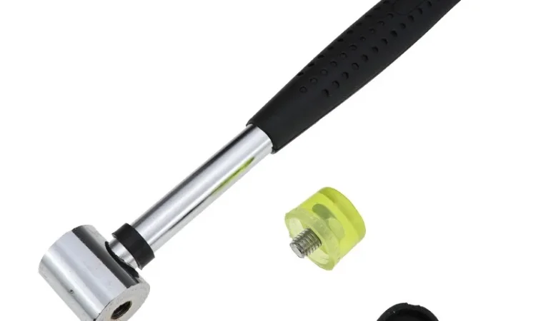 Молоток для установки фурнитуры со сменным насадками, прорезиненный - фото № 5