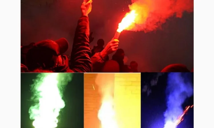 Фаєр Hand FLARE зеленого кольору для піротехніки - фото № 3