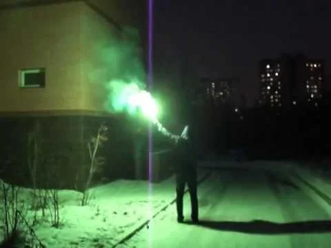 Фаєр Hand FLARE зеленого кольору для піротехніки - фото № 4