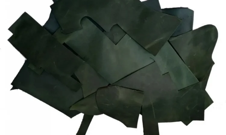 Обрезки натуральной кожи Crazy Horse на вес - фото № 4