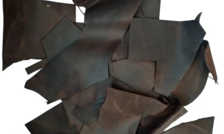 Обрезки натуральной кожи Crazy Horse на вес - фото № 7