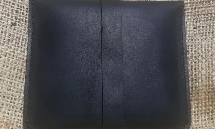 Кожаный кошелек ′Roll up′ ручной работы - фото № 6